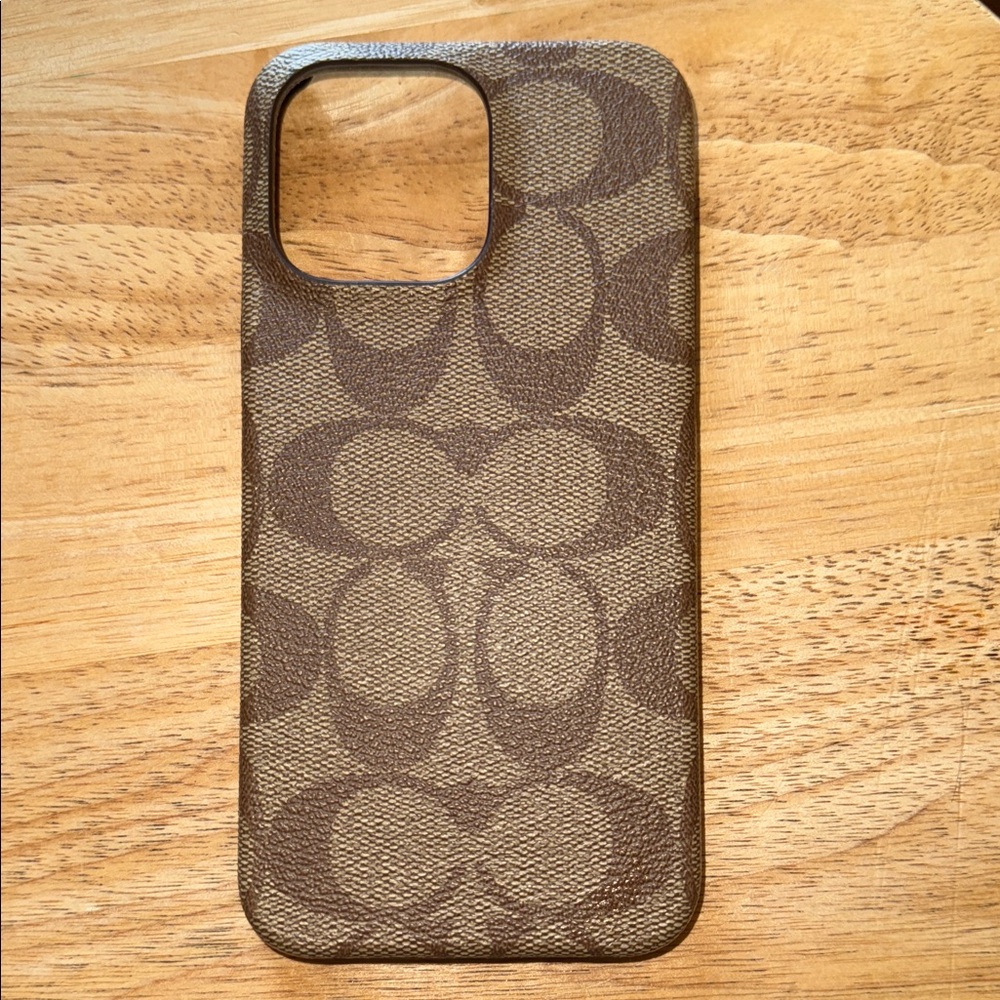 Coach Signature Brown IPhone 14 pro Max Phone Case - Picture 4 of 4